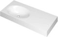 Wastafel INK Smooth Wastafel Polystone Links Zonder Kraangat - 1000x450x90 mm - Glans Wit