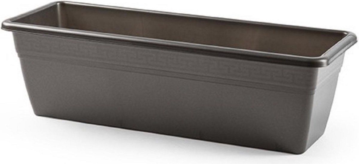 Forte Plastics Plantenbak antraciet grijs rechthoekig 50 x 17 x 15 cm