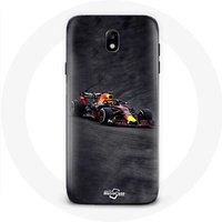 Maniacase Hoesje voor Samsung Galaxy J3 2017 Formule 1 Max Verstappen F1 zwart rood en geel