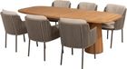 4 Seasons Outdoor Capri Bernini ensemble de salle à manger 240x110xH75 cm 7 pièces teck tonneau terre