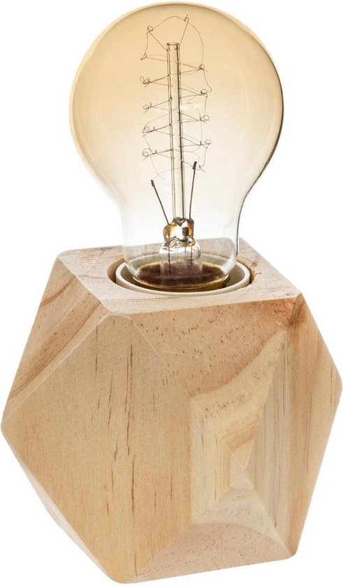 Atmosphera Bahia origami lamp - Hout - H 8 cm - E27 - Tafellamp