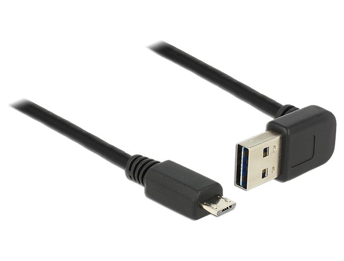 DeLOCK USB 2.0-A - USB 2.0 micro-B Kabel - 1m - Zwart