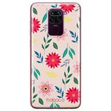 ERT GROUP mobiel telefoonhoesje voor Xiaomi REDMI NOTE 9 origineel en officieel erkend Babaco patroon Flowers 010 optimaal aangepast aan de vorm van de mobiele telefoon, hoesje is gemaakt van TPU