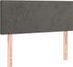 vidaXL Hoofdbord - 100x5x78/88 cm - fluweel - donkergrijs