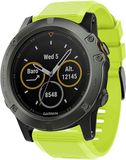 Strap-it Garmin Fenix 5x / 6x siliconen bandje - lichtgroen