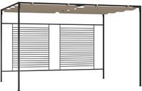 vidaXL Prieel met uittrekbaar dak 180 g/m² 3x4x2,3 m taupe