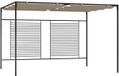 vidaXL Prieel met uittrekbaar dak 180 g/m² 3x4x2,3 m taupe