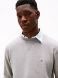 Tommy Hilfiger Heren Gebreide Trui Grijs Katoen/Polyester S