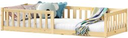 IDIMEX Vloerbed GUSTAVO 90 x 200 cm met valbeveiliging – naturel