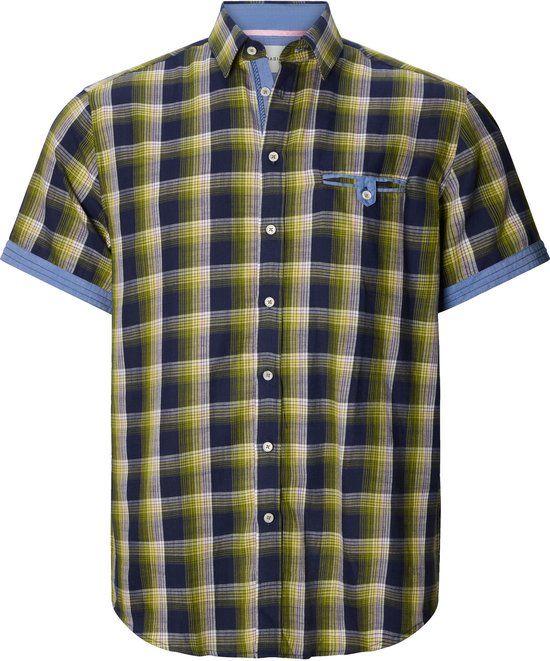 Babista Heren Overhemd Met Korte Mouwen - Donkerblauw - 5XL