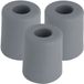 Benson Deurbuffers / deurstoppers rubbers - 3x - grijs - 35 x 30 mm - met schroefbevestiging