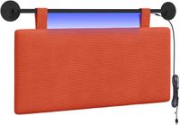 vidaXL - Hangend hoofdbord - Rood - Oranje - Corduroy - stof