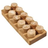 COLOP Woodies houten stempelset "Mix" met 12 motieven