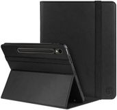 Rosso Element Hoes Geschikt voor Samsung Galaxy Tab S9 FE Plus | Book Case | Volledige bescherming | Elastische band | Sleep/Wake functie | Met Penhouder | Verstelbare standaard | Zwart