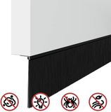 vidaXL Schroefbare Deurborstelafdichtingen - 12 st - Zwart - 100 cm