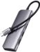 Ugreen CM195 - 6-in-1 USB-C HUB Adapter - HDMI - USB-A 3.0 - USB-C PD - SD/TF Lezer - Grijs