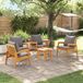 vidaXL Bistroset 2-persoons Massief Acacia Hout Donkergrijs