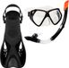 Atlantis Andros Set - Snorkelset - Volwassenen - Zwart - Maat 36-41