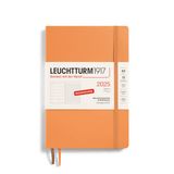 LEUCHTTURM1917 370510 weekkalender en notitieboek 2025, medium A5, zachte kaft, 12-maandenplanner, 80 g, gelinieerd - abrikoos
