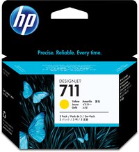 HP 711 gele DesignJet inktcartridges, 29 ml, 3-pack multi pack / geel