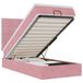 vidaXL Lit coffre avec matelas 90x200cm Velours Rose
