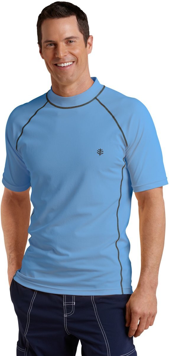 Coolibar UV zwemshirt Heren - Blauw - Maat S