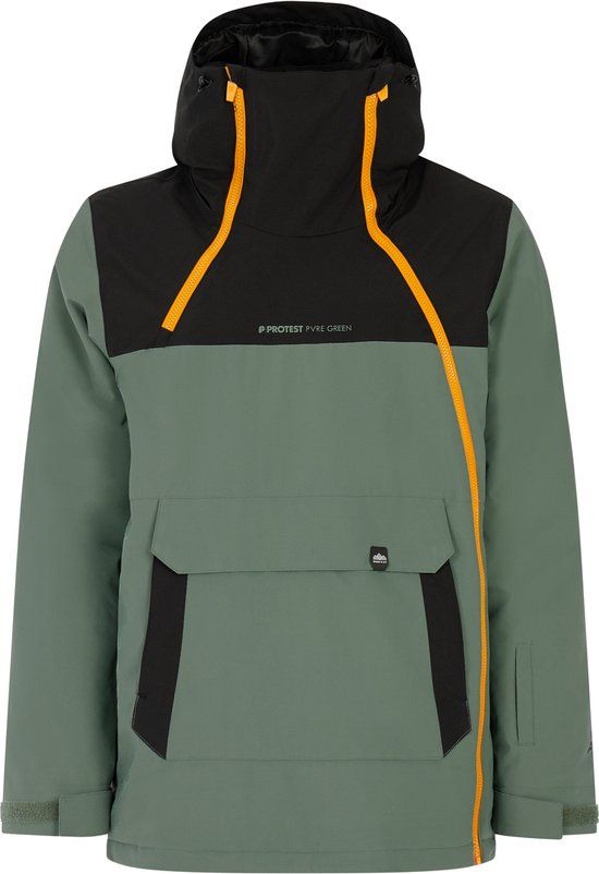 Protest Prtlado Skijas Heren Winterjas Aspen Green Colorblock Waterkolom 10K