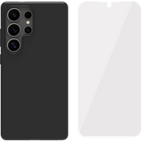 BlueBuilt Samsung Galaxy S25 Ultra Back Cover Zwart + Screenprotector Glas