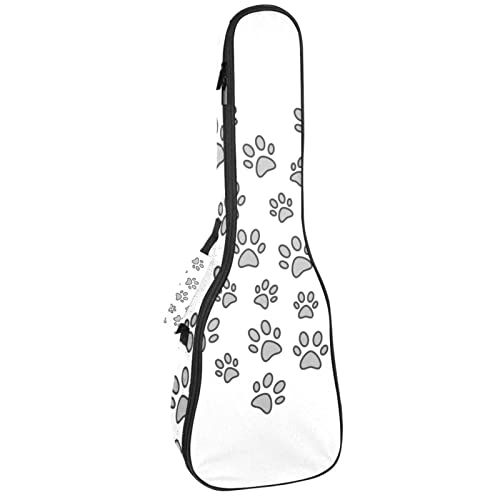 Mersov Tenor Ukulele Gigbag Waterdichte Ukelele Case Gewatteerde Rugzak, Geweldig voor Sopraan Concert (21/23/24") Hart Poot Grijs