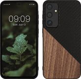 kwmobile Hoesje geschikt voor Samsung Galaxy A55 5G - Backcover in donkerbruin / zwart