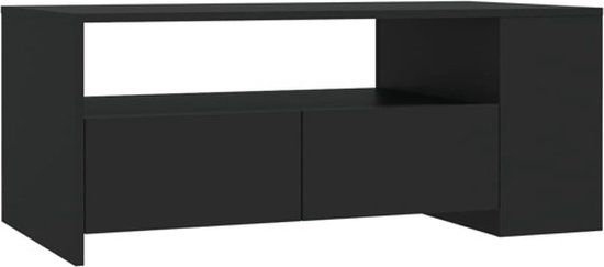 vidaXL Salontafel 102x50x45 cm bewerkt hout zwart