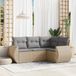 Prolenta Maison Exclusive - 4-delige tuinmeubelset met sofa en kussens, beige, van polyrotan