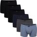 GÖTZBURG Boxershorts Set van 6 - Zwart/blauw/grijs - Maat L