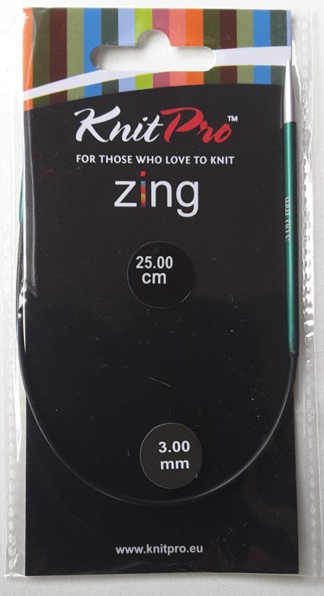 KnitPro Zing Rondbreinaalden 3.00mm en 25.00cm