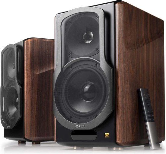 Edifier S2000MKIII - Boekenplank Speakers - Bluetooth 5.0 - Walnoot