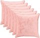 vidaXL - Taie d'oreiller - 6 - pièces - BOIS - Rose - 70 - x - 70 - cm - Flanelle