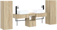 vidaXL Badkamermeubel Set Sonoma Eiken 33 x 34,5 x 100 cm