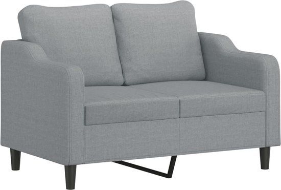 vidaXL Tweezitsbank 120 cm stof lichtgrijs