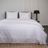 Superieur Dekbedovertrek Twin Face - Wit - 100% Katoen - 260x200/220cm