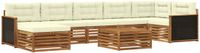 vidaXL - Acacia Hout Loungeset - Natuurlijk en Crème