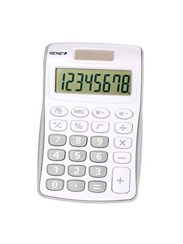 Genie 120 S 8-cijferige rekenmachine (grijs)
