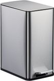 Merkloos / Sans marque Relaxdays Badkamer prullenbak - 10 l - softclose - binnenemmer - rvs - zilver