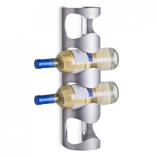 ZELLER 27365 Wijnrek - Zilver - Roestvrijstaal - 45 cm
