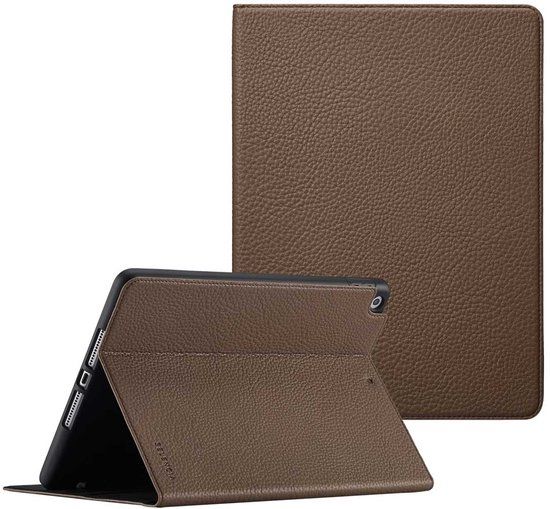 Selencia Tablet Hoes - Geschikt voor Apple iPad 9/8/7 10.2 inch (9e generatie 2021 / 8e generatie 2020 / 7e generatie 2019) - tablet Bookcase - Bruin