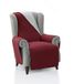 FAVERTI® Gestoffeerde fauteuilhoes voor 1-zits, 55 cm (zitting), rood lichtgrijs, omkeerbaar, beschermer compatibel met relax- en oorfauteuils, wasbaar, zeildoek, vervaardigd in Spanje