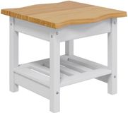 vidaXL EKAI Bijzettafel, wit, 50 x 50 x 45,5 cm, massief grenenhout