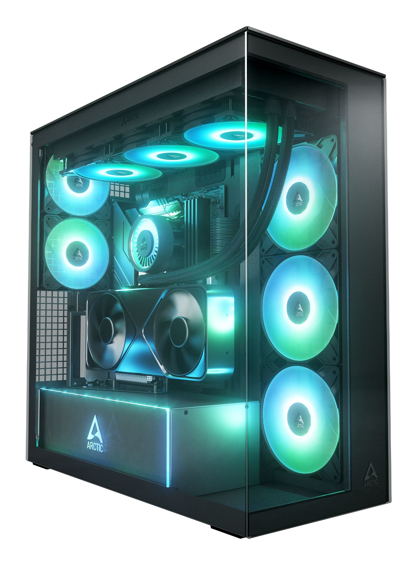 ARCTIC Xtender VG Black (Mirror Glass) Midi Tower Zwart