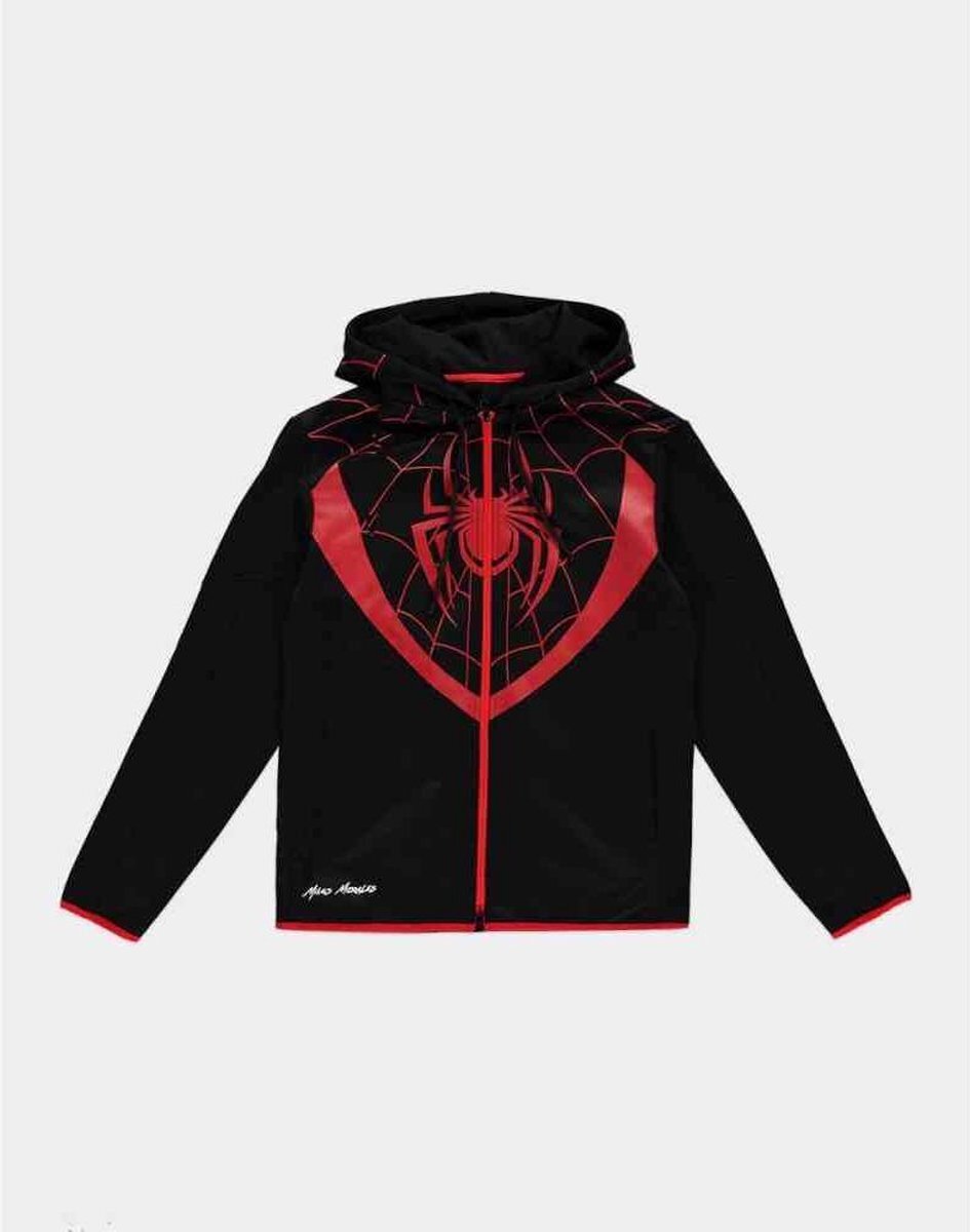 Difuzed SpiderMan Vest met capuchon -L- Miles Morales Zwart