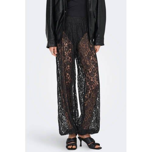 ONLY BEA LACE BALLOON PANTS JRS - Meisjes - Leggings - Zwart - Gebloemd