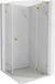Mexen Lunar L Douchecabine pentagonale articulée droite 90 x 90 cm transparent or
